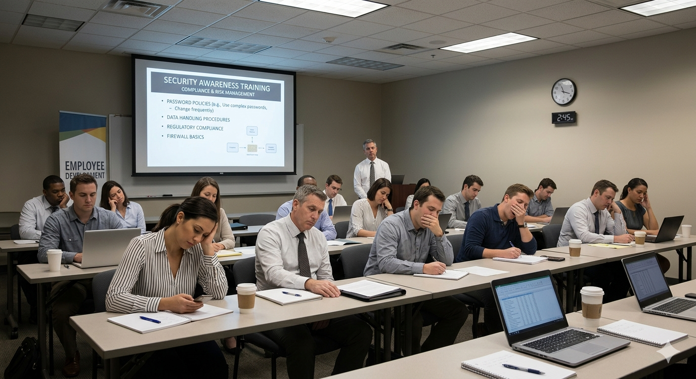 Traditional security awareness training classroom